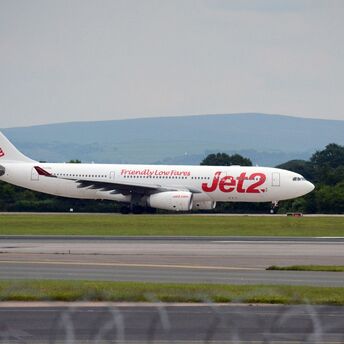 Jet2 aircraft on an airport runway