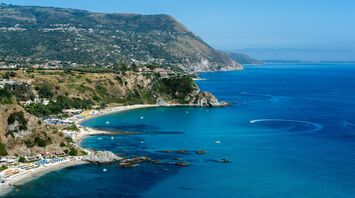 Calabria’s Tyrrhenian coastline with beaches and rocky headlands