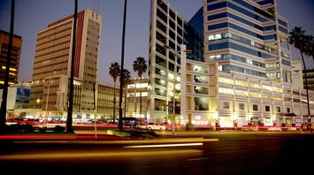 Harare city centre at dusk