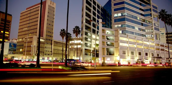 Harare city centre at dusk