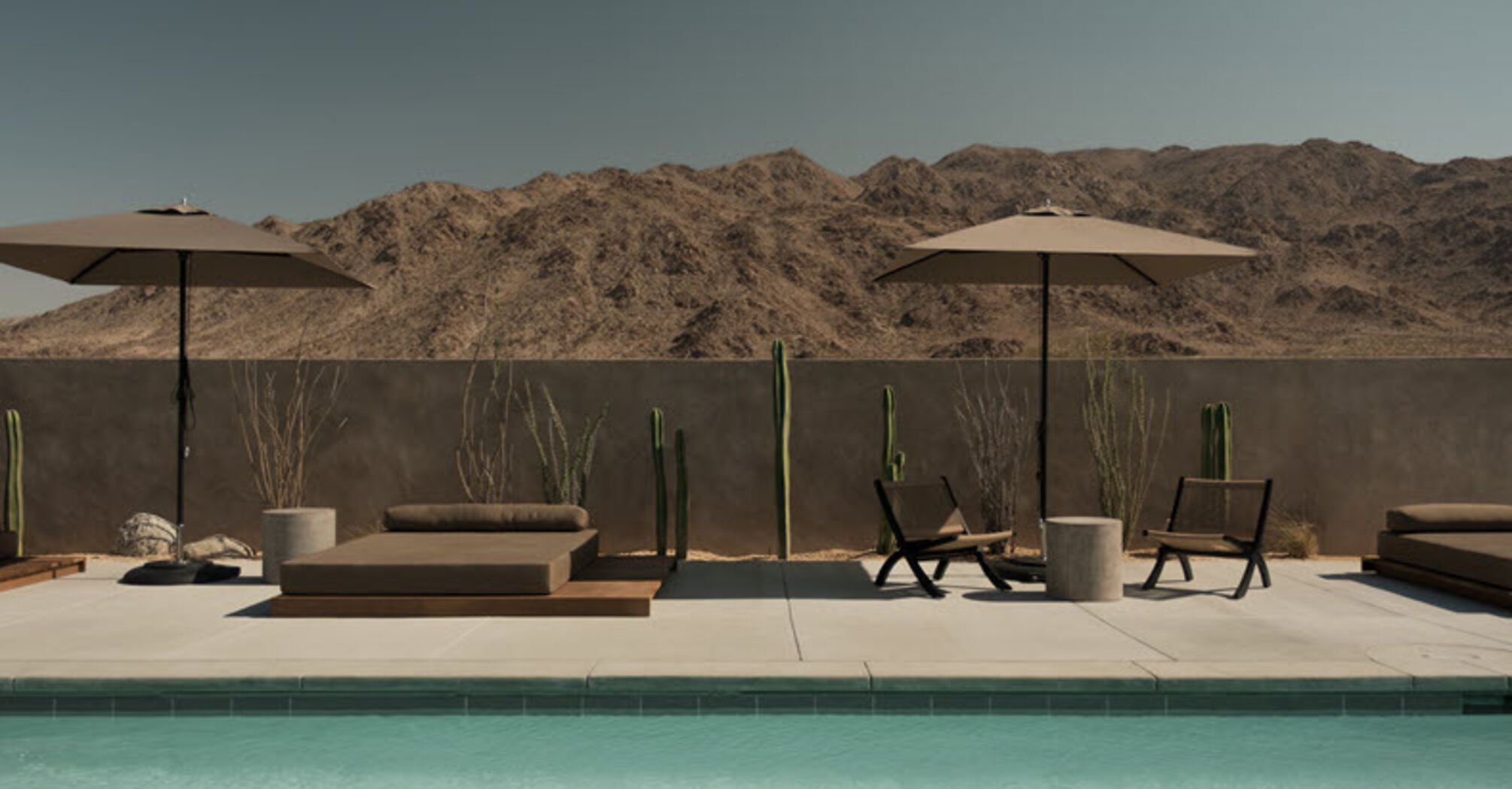 Saltwater pool overlooking the Joshua Tree desert