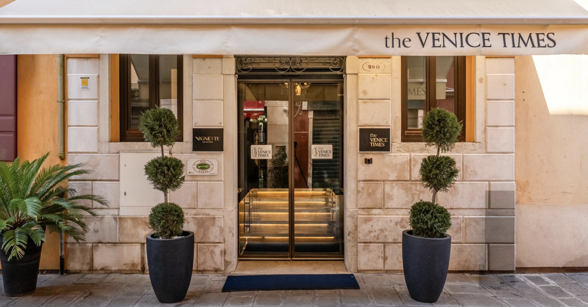 Entrance to The Venice Times Hotel