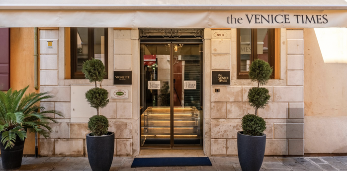Entrance to The Venice Times Hotel