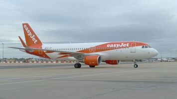 easyJet aircraft taxiing at an airport