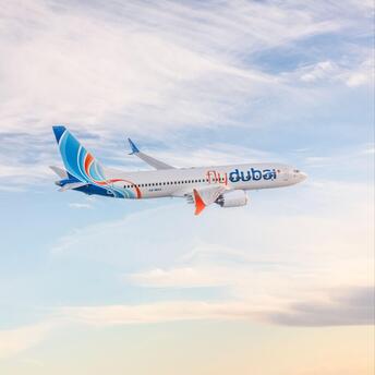 flydubai Boeing 737 MAX in flight
