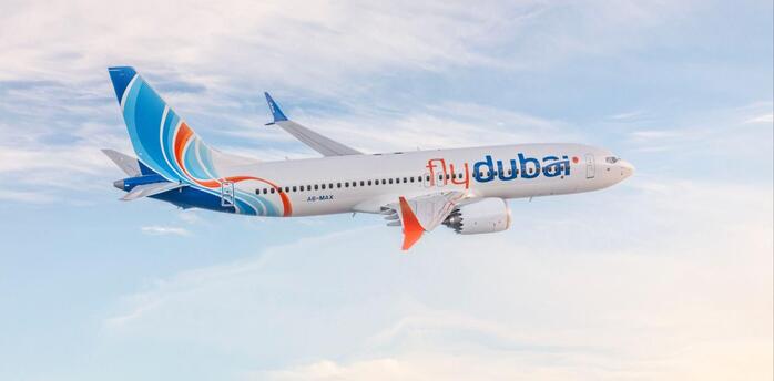 flydubai Boeing 737 MAX in flight