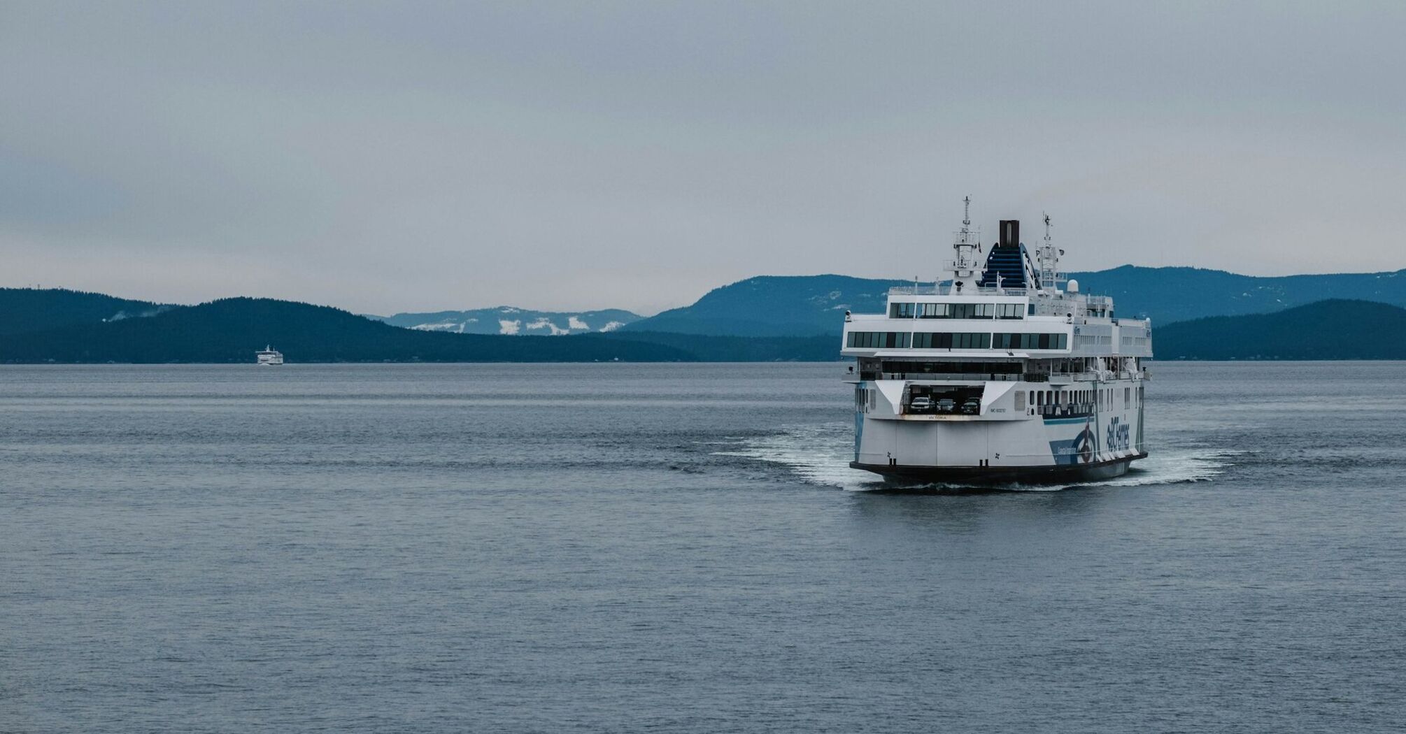 Passenger ferry sailing across open water