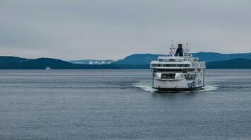 Passenger ferry sailing across open water