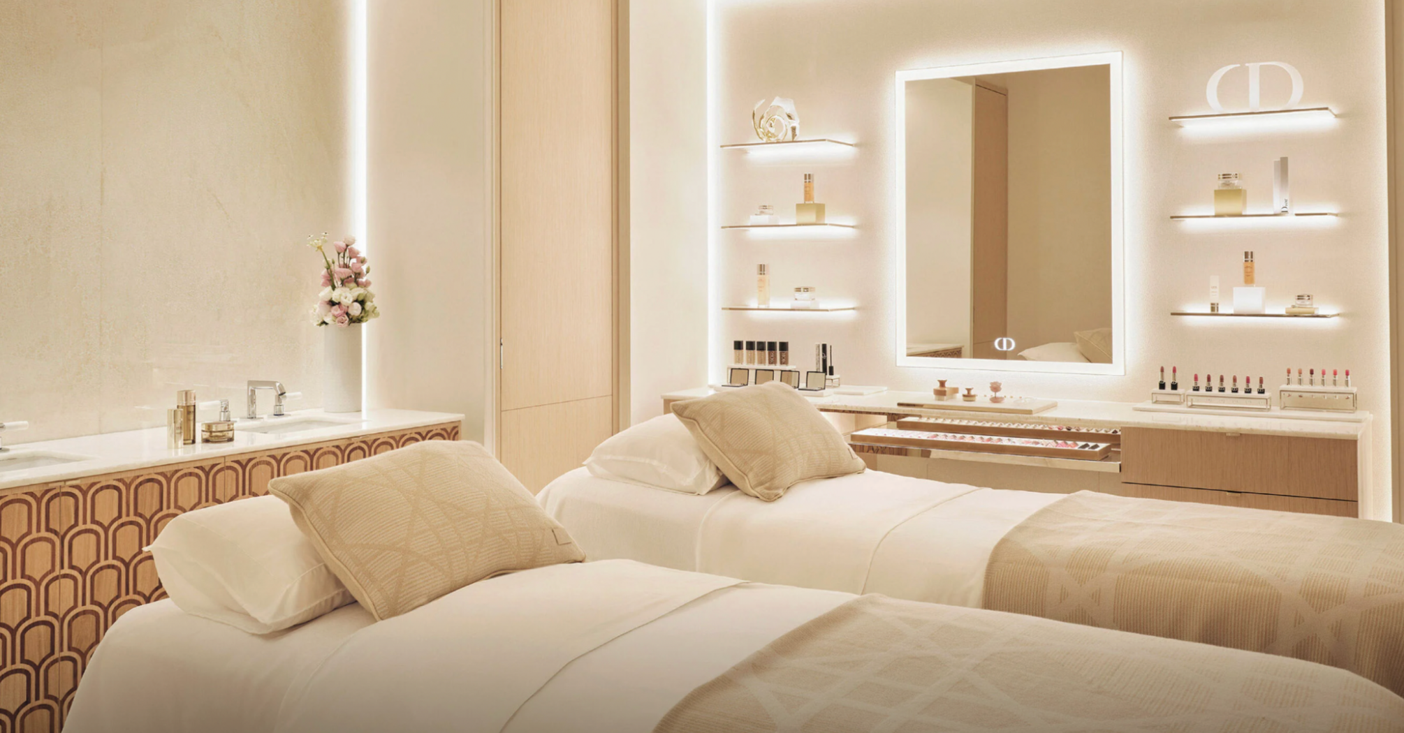 Dior spa treatment room at Grand Hotel Timeo