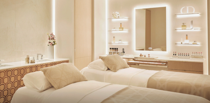 Dior spa treatment room at Grand Hotel Timeo