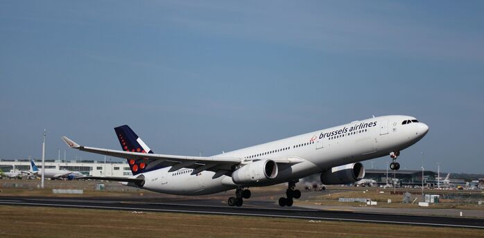 Brussels Airlines aircraft taking off