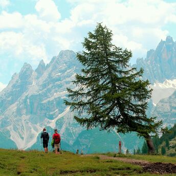 Hikers in the Trentino-Alto Adige mountains