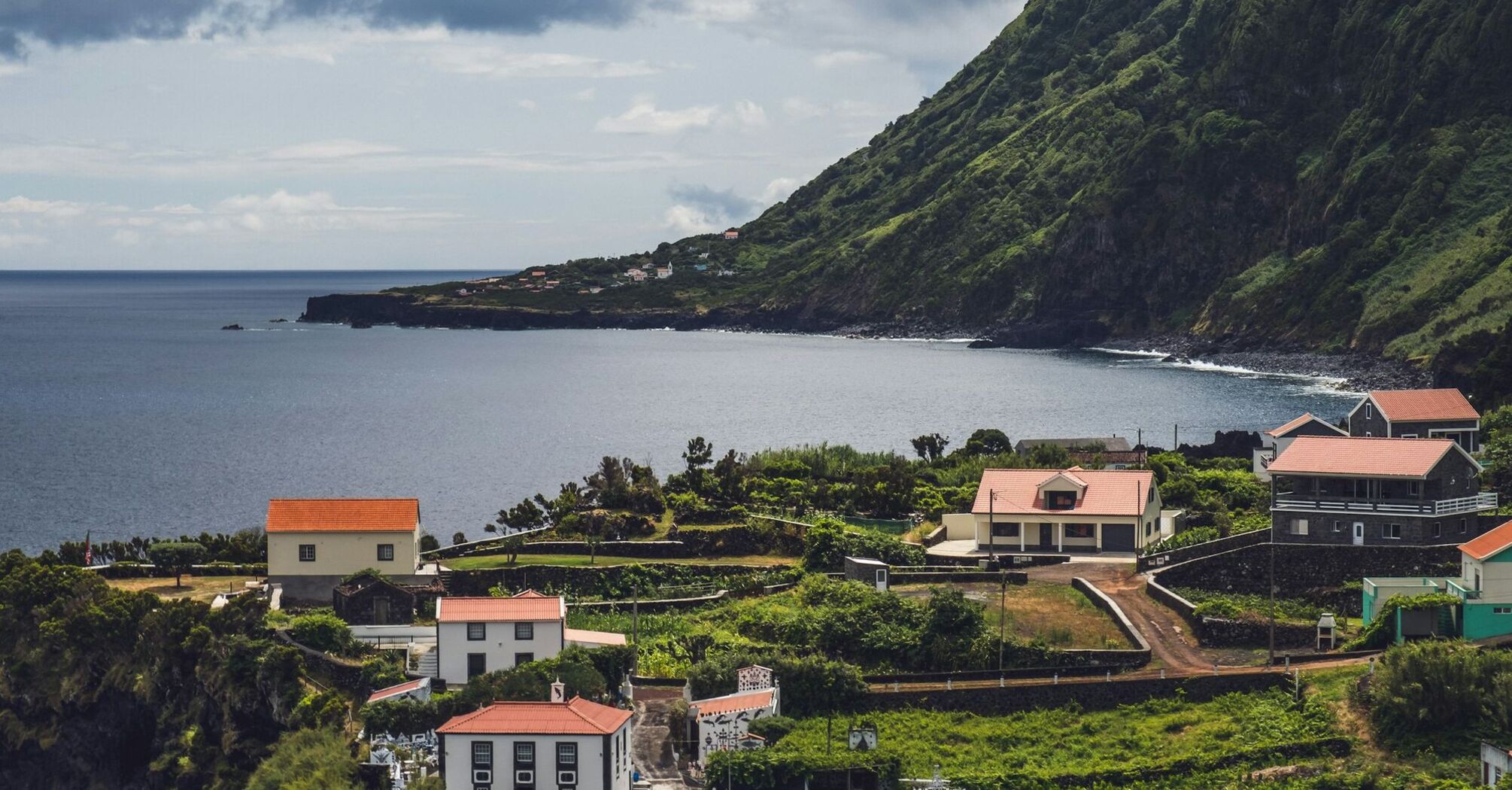 Coastal village on Terceira Island in the Azores