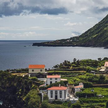 Coastal village on Terceira Island in the Azores