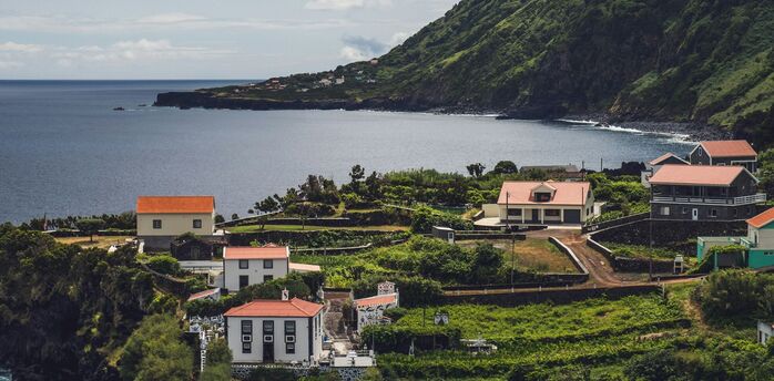 Coastal village on Terceira Island in the Azores