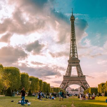 Eiffel Tower seen from Champ de Mars