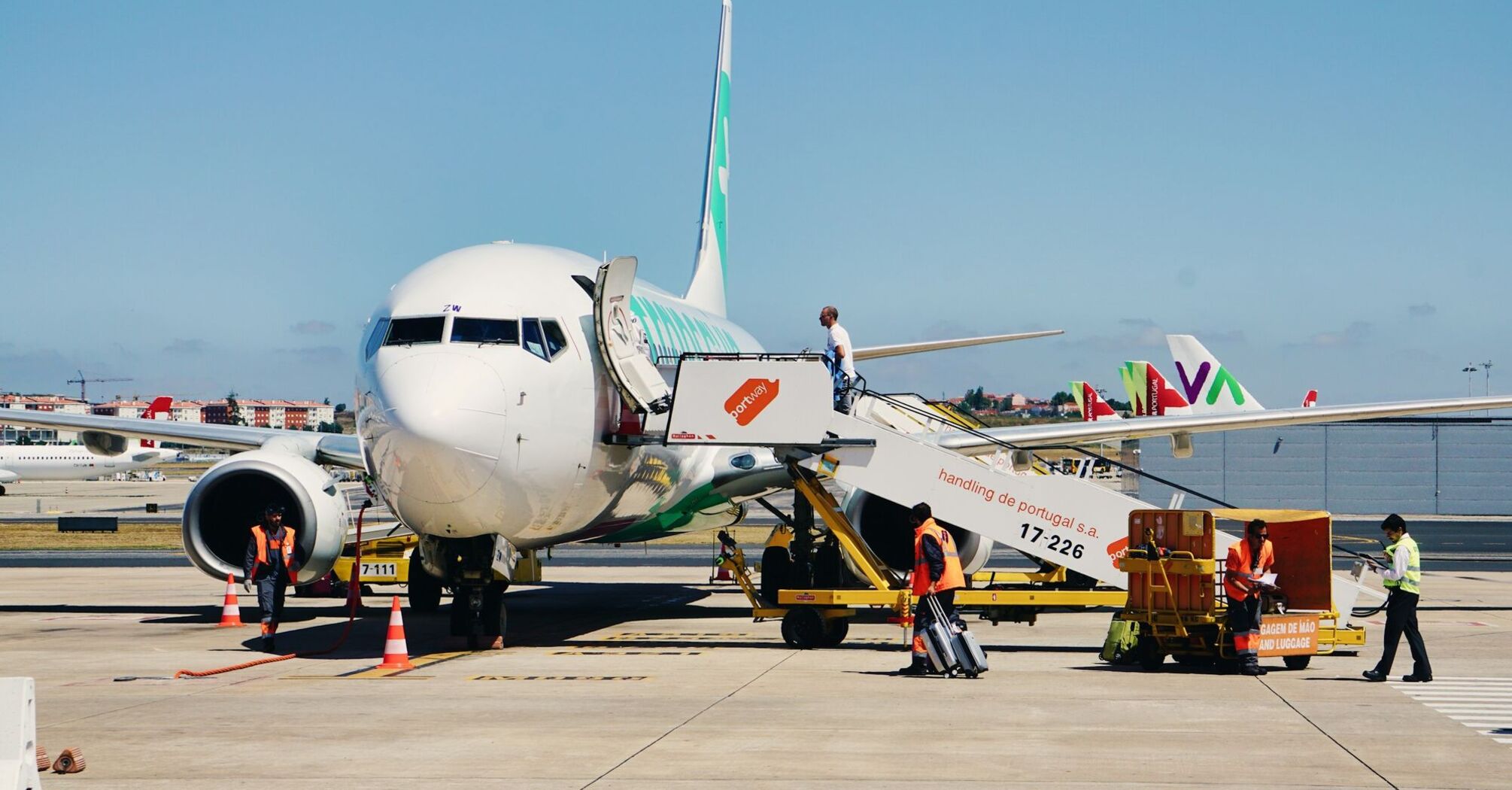 Aircraft parked at Lisbon Airport