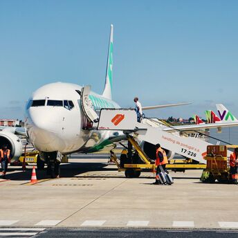 Aircraft parked at Lisbon Airport