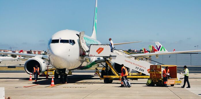 Aircraft parked at Lisbon Airport