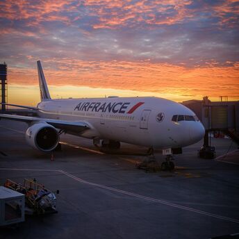 Air France aircraft parked at Paris airport