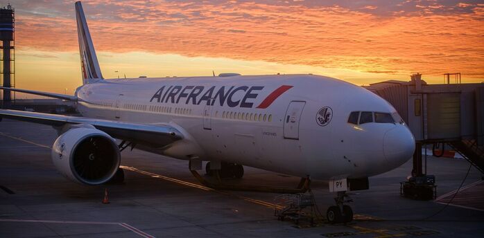 Air France aircraft parked at Paris airport