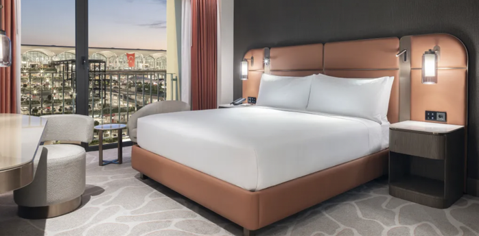 Guest room overlooking Istanbul Airport