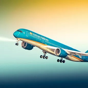 Vietnam Airlines aircraft taking off