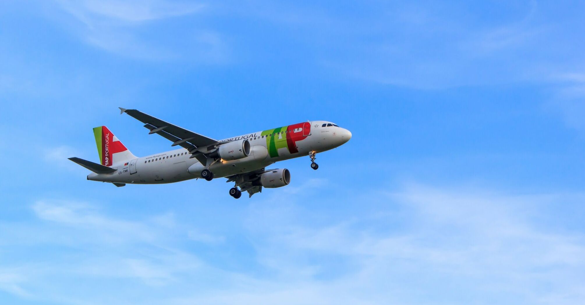TAP Air Portugal aircraft in flight