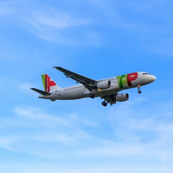 TAP Air Portugal aircraft in flight