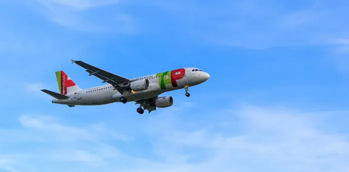 TAP Air Portugal aircraft in flight