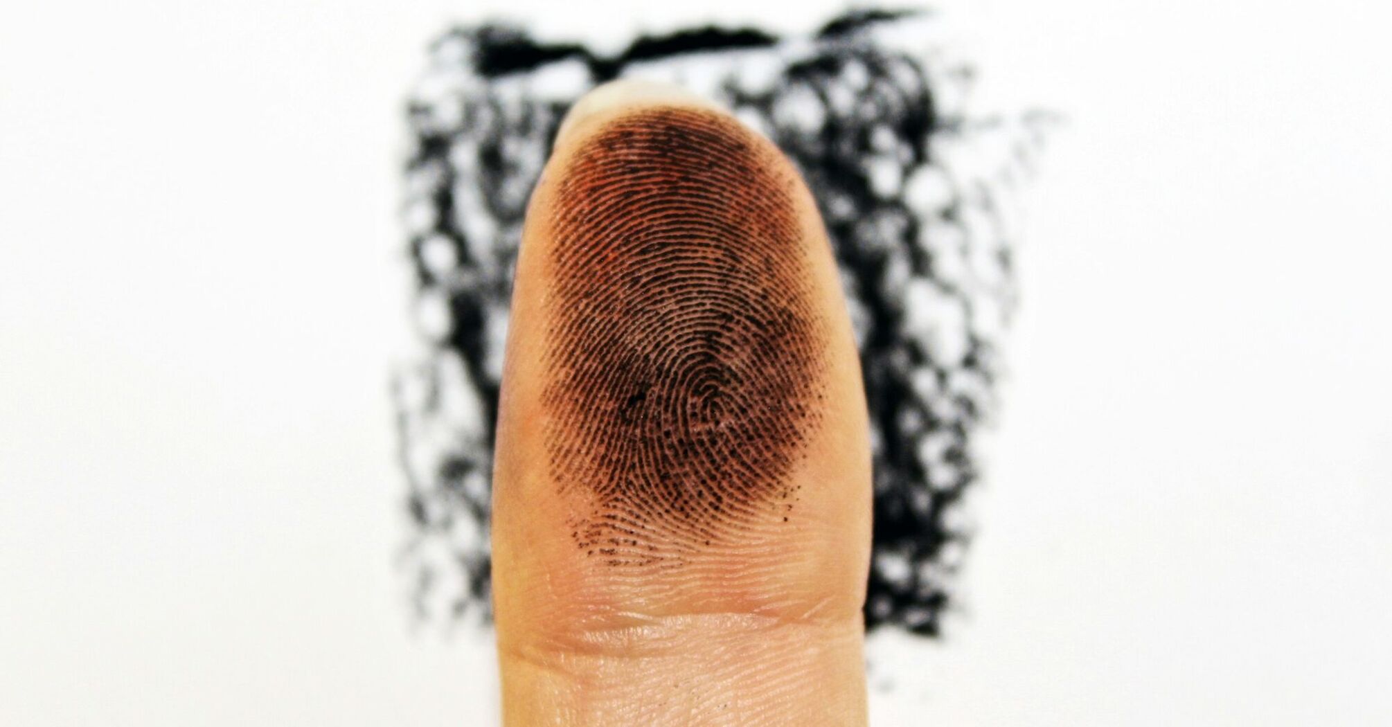 Close-up of a fingerprint impression