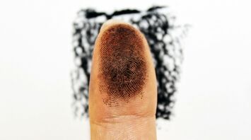 Close-up of a fingerprint impression