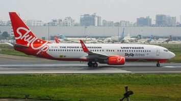 SkyUp Airlines Boeing 737 on the runway