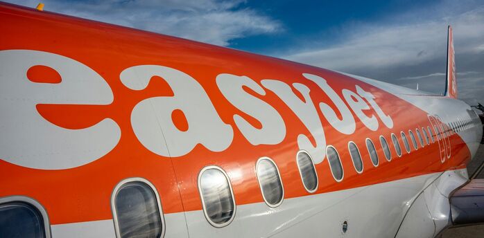 easyJet aircraft close-up