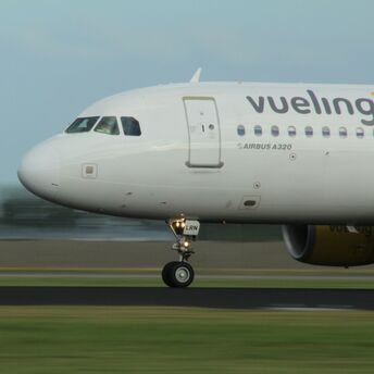 Vueling Airbus A320 on airport runway