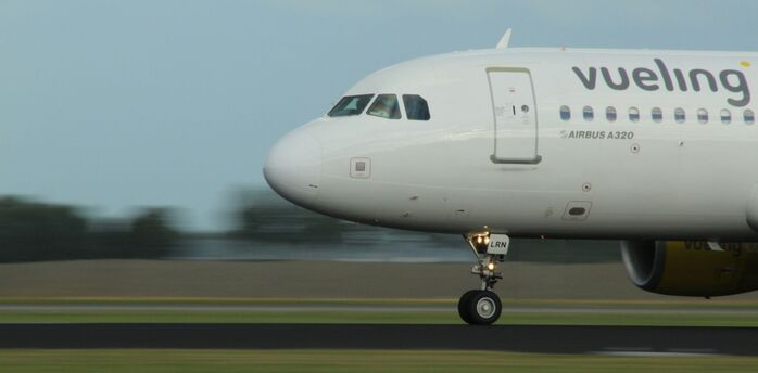 Vueling Airbus A320 on airport runway