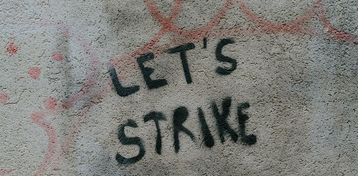 Let’s strike graffiti on a concrete wall