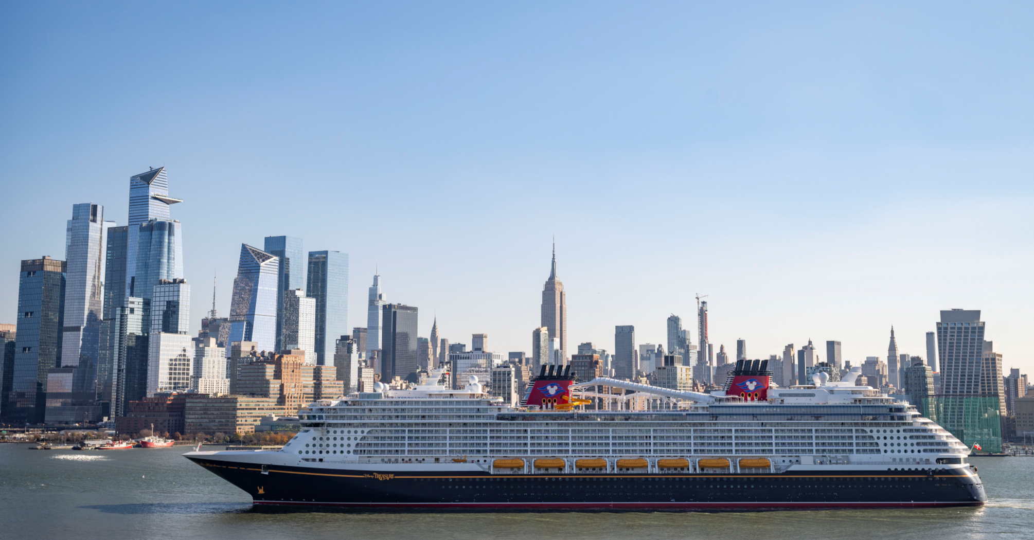 Disney cruise ship in New York City