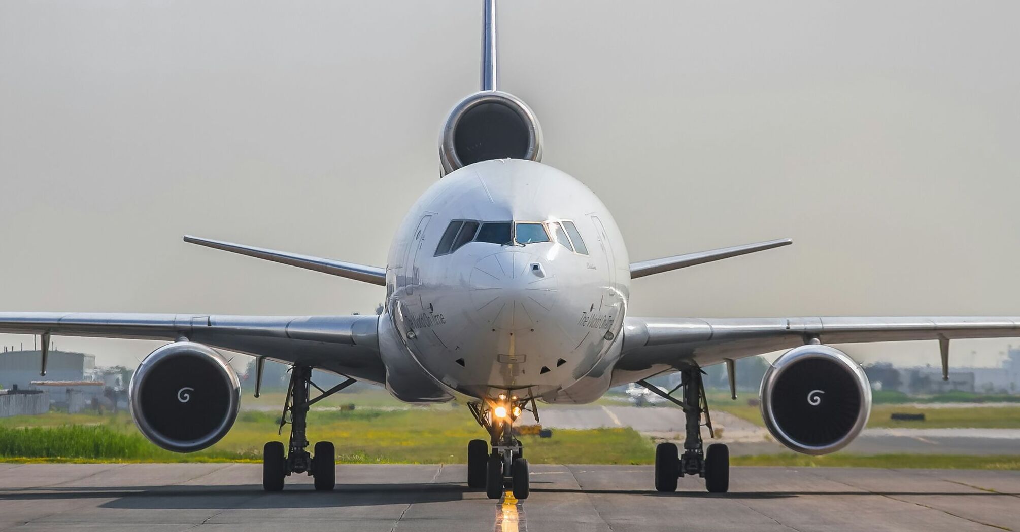 Passenger aircraft on airport taxiway