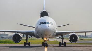 Passenger aircraft on airport taxiway