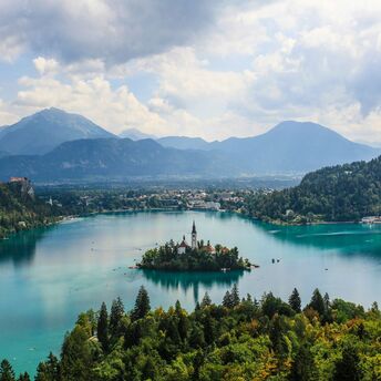 Lake Bled and Bled Island in Slovenia