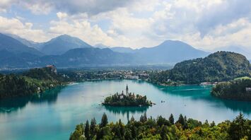 Lake Bled and Bled Island in Slovenia