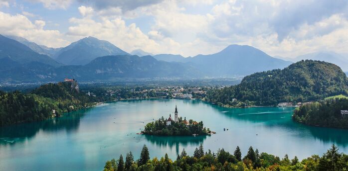 Lake Bled and Bled Island in Slovenia