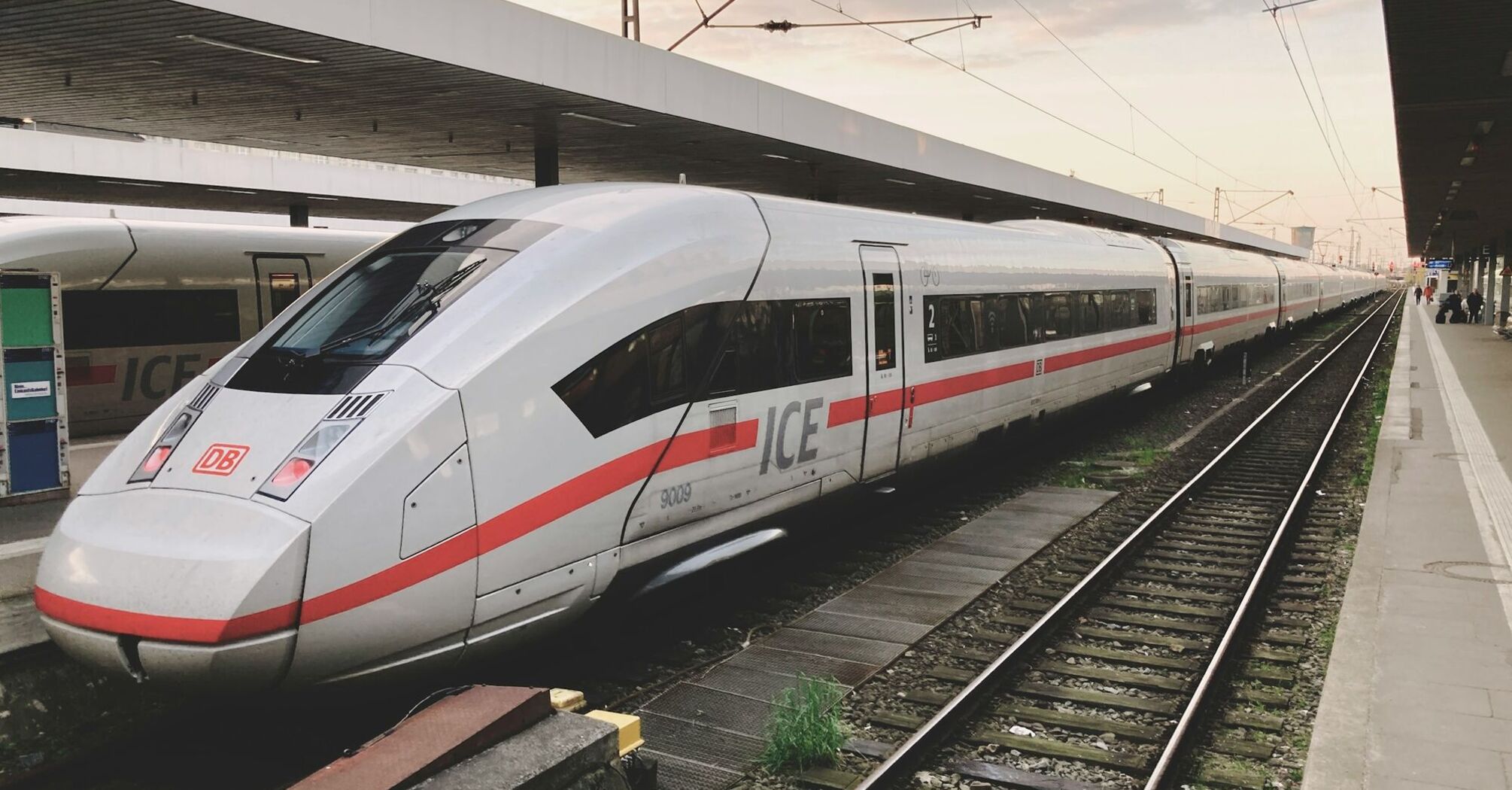 Deutsche Bahn ICE train at a German station