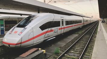 Deutsche Bahn ICE train at a German station