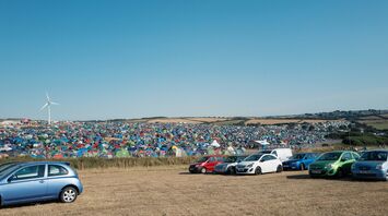 Boardmasters campsite and festival parking near Newquay