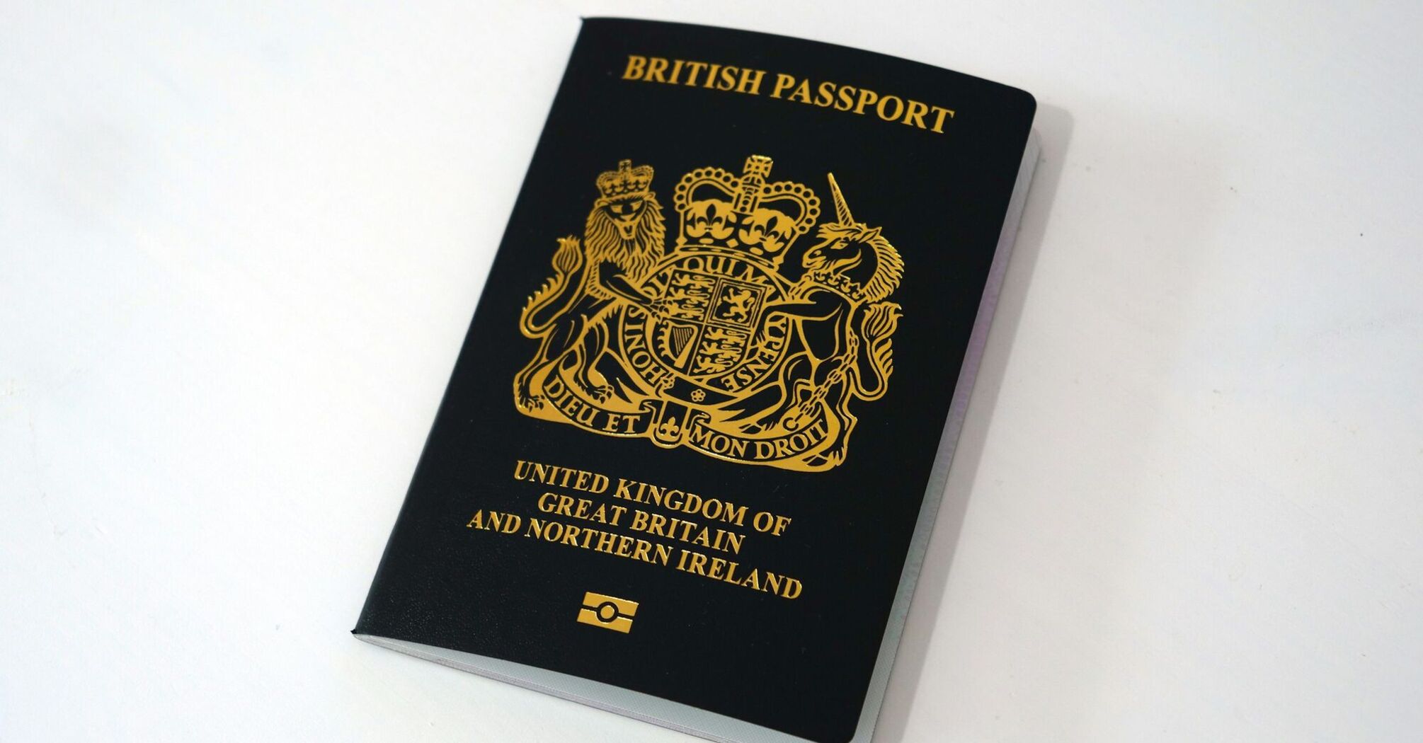 British passport on a white background