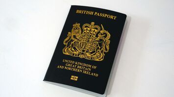 British passport on a white background