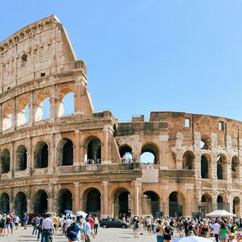 Colosseum in Rome on a sunny day