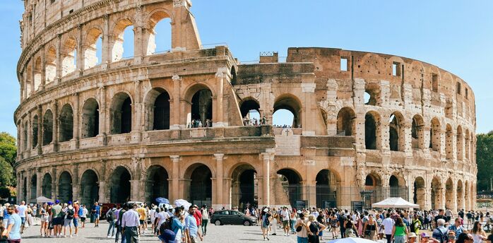 Colosseum in Rome on a sunny day